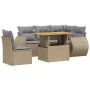 Garden sofa set with 6-piece synthetic rattan beige cushions by , Garden sets - Ref: Foro24-3272200, Price: 496,08 €, Discoun...