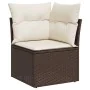 7-piece garden sofa set with brown PE rattan cushions by , Garden sets - Ref: Foro24-3274663, Price: 514,36 €, Discount: %