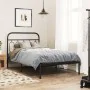 Bed frame with black metal headboard 100x190 cm by , Beds and slatted bases - Ref: Foro24-377111, Price: 77,72 €, Discount: %