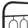 Bed frame with black metal headboard 100x190 cm by , Beds and slatted bases - Ref: Foro24-377111, Price: 77,72 €, Discount: %