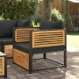 Gartensofa mit massiven Akazienholz-Kissen von , Modulare Sofas für den Außenbereich - Ref: Foro24-367641, Preis: 151,13 €, R...