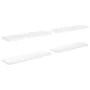 Floating wall shelf 4 pcs glossy white MDF 90x23.5x3.8cm by vidaXL, Shelves and shelves - Ref: Foro24-323756, Price: 85,68 €,...