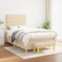 Box spring bed with cream-colored fabric mattress 120x190 cm by , Beds and slatted bases - Ref: Foro24-3270430, Price: 473,41...