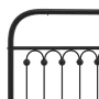 Bed frame with black metal headboard 90x200 cm by , Beds and slatted bases - Ref: Foro24-376593, Price: 77,79 €, Discount: %