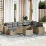 Set mit 9 Gartensofas mit beigen Kissen aus synthetischem Rattan von , Gartensets - Ref: Foro24-3275349, Preis: 679,03 €, Rab...