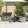 Set mit 4 Gartensofas und Kissen synthetisches Rattangrau von , Gartensets - Ref: Foro24-4003880, Preis: 282,83 €, Rabatt: %