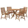 5-teiliges Garten-Esszimmerset aus massivem Akazienholz von , Gartensets - Ref: Foro24-3283566, Preis: 417,56 €, Rabatt: %