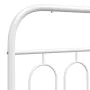 Metal bed frame with white headboard 100x190 cm by , Beds and slatted bases - Ref: Foro24-377160, Price: 77,72 €, Discount: %