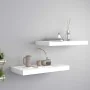 Floating wall shelves 2 pcs MDF white 50x23x3.8 cm by vidaXL, Shelves and shelves - Ref: Foro24-323809, Price: 29,57 €, Disco...