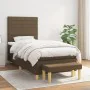 Box spring bed with dark brown fabric mattress 90x190 cm by , Beds and slatted bases - Ref: Foro24-3137200, Price: 398,40 €, ...