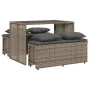 3-piece garden dining set with gray synthetic rattan cushions by , Garden sets - Ref: Foro24-4003904, Price: 242,41 €, Discou...