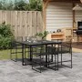 5-piece black synthetic rattan garden dining set by , Garden sets - Ref: Foro24-3295048, Price: 411,39 €, Discount: %