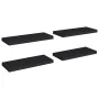 Floating wall shelf 4 pcs MDF black 60x23.5x3.8 cm by vidaXL, Shelves and shelves - Ref: Foro24-323834, Price: 51,18 €, Disco...