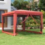 Party tent with 4 red HDPE mesh walls 3x4 m by , Tents and gazebos - Ref: Foro24-319235, Price: 97,22 €, Discount: %