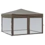 Faltbares Partyzelt mit taupefarbenen Wänden 3x3 m von , Zelte und Pavillons - Ref: Foro24-93533, Preis: 120,26 €, Rabatt: %