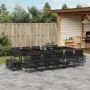 Garden dining set with 15-piece black synthetic rattan cushions. by , Garden sets - Ref: Foro24-3211531, Price: 813,27 €, Dis...