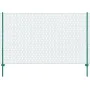 Wire mesh fence with green 25x1.5m steel posts by , fence panels - Ref: Foro24-144611, Price: 216,29 €, Discount: %