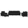 4-piece black velvet sofa set with cushions by , Sofas - Ref: Foro24-3202205, Price: 782,52 €, Discount: %