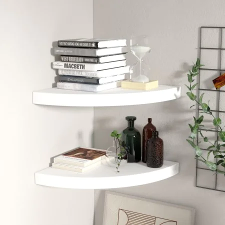 Corner floating shelves 2 pcs MDF white 35x35x3.8 cm by vidaXL, Shelves and shelves - Ref: Foro24-323917, Price: 40,67 €, Dis...