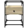 Engineered wood nightstand in Sonoma oak, 40x40x55 cm. by , Nightstands - Ref: Foro24-846076, Price: 57,41 €, Discount: %