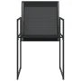 Garden chairs with cushions, 4 units, black steel and textilene. by , Garden chairs - Ref: Foro24-4008593, Price: 112,11 €, D...