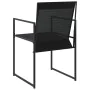 Garden chairs with cushions, 4 units, black steel and textilene. by , Garden chairs - Ref: Foro24-4008593, Price: 112,11 €, D...