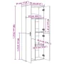 Hoher Schrank aus Sonoma-Eichenholzimitat 70x35x180 cm von , Schließfächer und Lagerschränke - Ref: Foro24-3276663, Preis: 16...