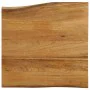 Solid mango wood natural edge table top 80x80x3.8 cm by , Table tops - Ref: Foro24-370794, Price: 114,22 €, Discount: %