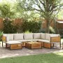 Garden sofa set with 8 pieces, solid acacia wood, and cushions. by , Garden sets - Ref: Foro24-3214922, Price: 1,00 €, Discou...