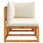 2-seater garden sofa with solid acacia wood cushions by , Outdoor sofas - Ref: Foro24-4008179, Price: 246,39 €, Discount: %