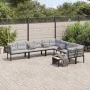 Garden set with 6 pieces: sofas and cushions, made of powder-coated black steel. by , Garden sets - Ref: Foro24-3283658, Pric...