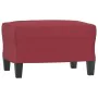 Sillón con taburete cuero sintético rojo tinto 60 cm de , Sofás - Ref: Foro24-3201162, Precio: 246,04 €, Descuento: %