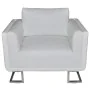 Armchair with chrome legs, white synthetic leather by , Armchairs - Ref: Foro24-241005, Price: 378,73 €, Discount: %