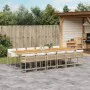 Garten-Essgruppe mit 13-teiligen Kissen aus synthetischem Rattan in Beige. von , Gartensets - Ref: Foro24-3211492, Preis: 1,0...