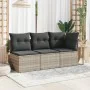 Corner garden sofa with light gray synthetic rattan cushions by , Outdoor sofas - Ref: Foro24-366175, Price: 98,98 €, Discoun...