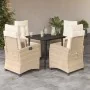 Garten-Essgruppe 5-teilig mit Kissen aus synthetischem Rattan in Beige. von , Gartensets - Ref: Foro24-3213003, Preis: 587,59...