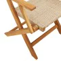 Folding garden chairs 6 pcs solid wood and beige PE rattan by , Garden chairs - Ref: Foro24-3214563, Price: 401,36 €, Discoun...