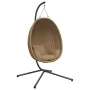 Hanging egg chair with fabric and steel taupe gray support by , Garden rockers - Ref: Foro24-4007400, Price: 199,20 €, Discou...