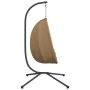 Hanging egg chair with fabric and steel taupe gray support by , Garden rockers - Ref: Foro24-4007400, Price: 199,20 €, Discou...