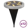 Solar ground lights for garden with ground spike warm white 12 pcs by , Outdoor lighting - Ref: Foro24-4008199, Price: 56,72 ...