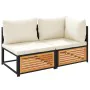 2-seater garden sofa with solid acacia wood cushions by , Modular outdoor sofas - Ref: Foro24-367649, Price: 266,61 €, Discou...