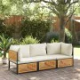 2-seater garden sofa with solid acacia wood cushions by , Modular outdoor sofas - Ref: Foro24-367649, Price: 266,61 €, Discou...