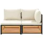 2-seater garden sofa with solid acacia wood cushions by , Modular outdoor sofas - Ref: Foro24-367649, Price: 266,61 €, Discou...