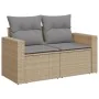 Gartensofa-Set, 9-teilig, mit Kissen, aus synthetischem Rattan in Beige. von , Gartensets - Ref: Foro24-3267169, Preis: 650,5...