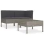 3-piece garden furniture set and gray synthetic rattan cushions by vidaXL, Garden sets - Ref: Foro24-310188, Price: 209,05 €,...