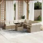 Gartensofa-Set 11-teilig mit beigen Polstern aus synthetischem Rattan von , Gartensets - Ref: Foro24-3268168, Preis: 888,24 €...