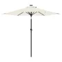 Garden umbrella with LED lights, white steel post, 225x225x212cm. by , Umbrellas - Ref: Foro24-4005066, Price: 73,86 €, Disco...