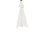 Garden umbrella with LED lights, white steel post, 225x225x212cm. by , Umbrellas - Ref: Foro24-4005066, Price: 73,86 €, Disco...