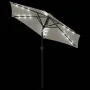 Garden umbrella with LED lights, white steel post, 225x225x212cm. by , Umbrellas - Ref: Foro24-4005066, Price: 73,86 €, Disco...