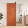 Solid pine wood barn door in honey brown color, 90x208 cm by , Doors - Ref: Foro24-850643, Price: 122,60 €, Discount: %